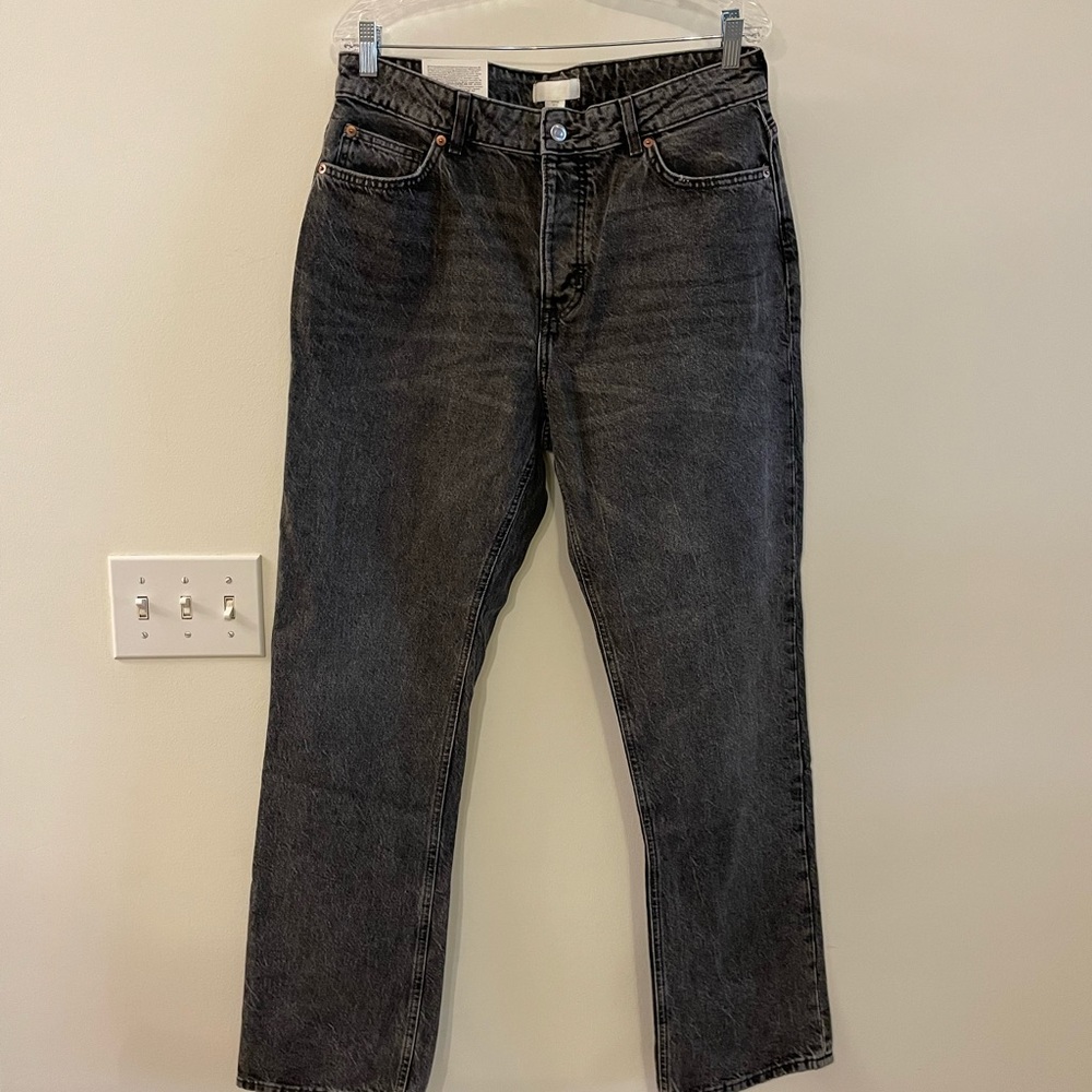 H&M 90’s straight High waist US 12, black
